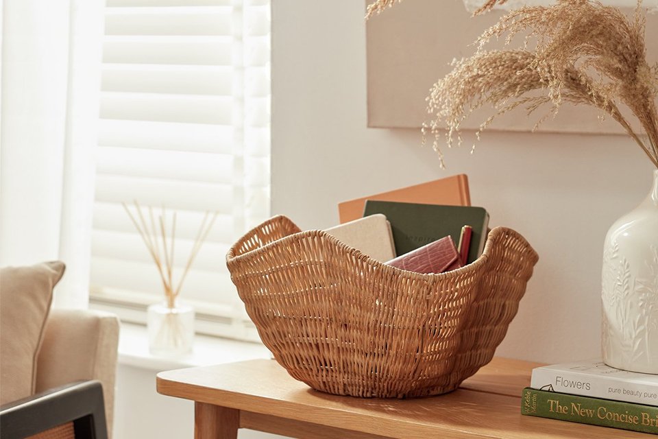 Habitat Rattan Wave Storage Basket.